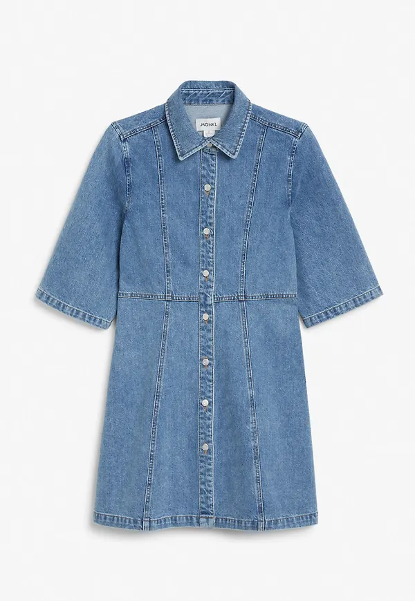 Short denim dress - Blue