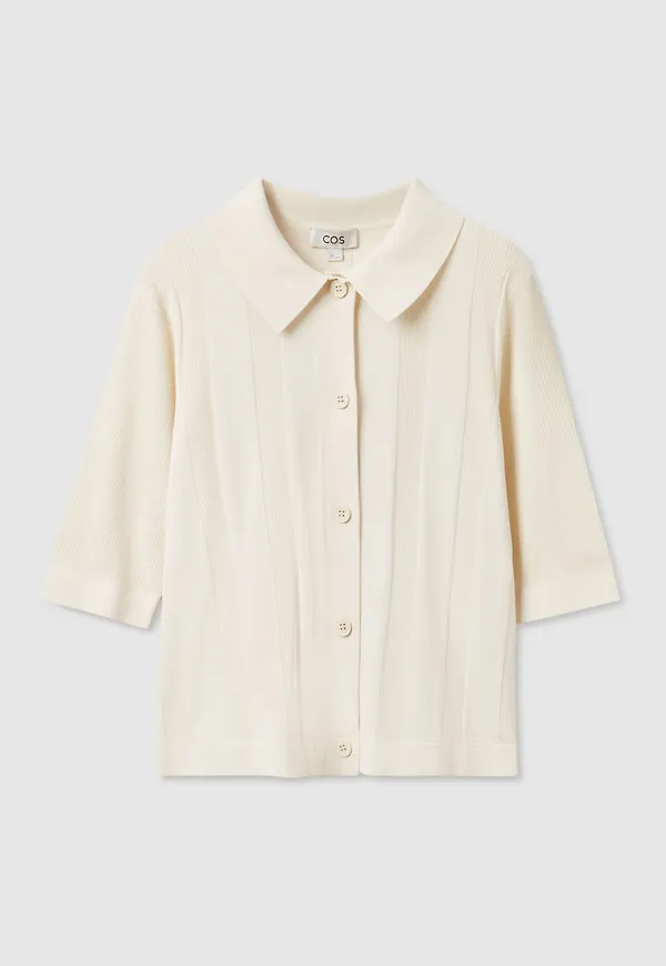 SHORT SLEEVE KNITTED CARDIGAN