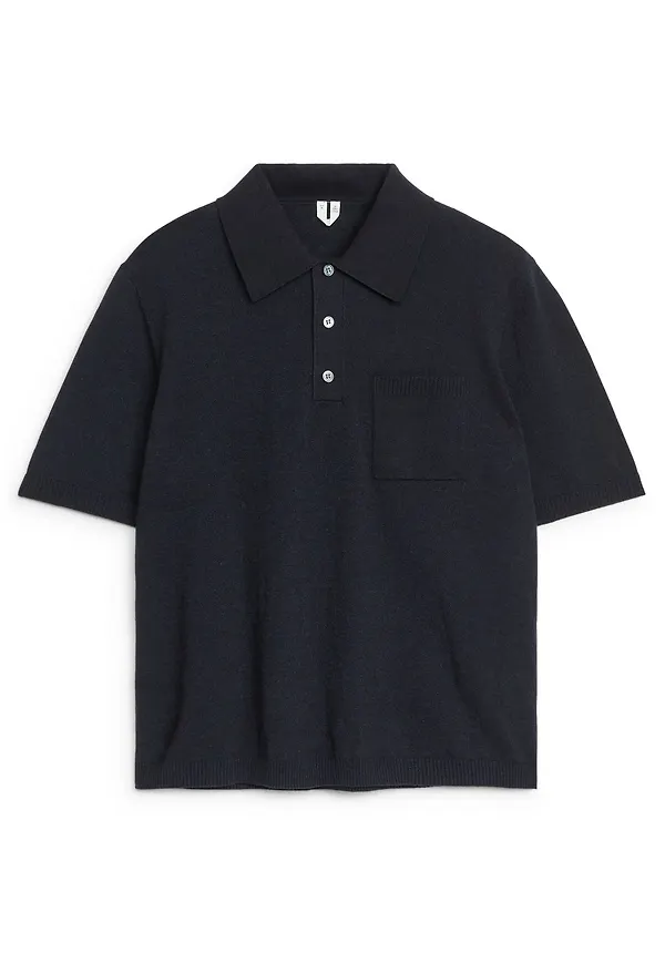 Short-Sleeve Polo Shirt - Blue