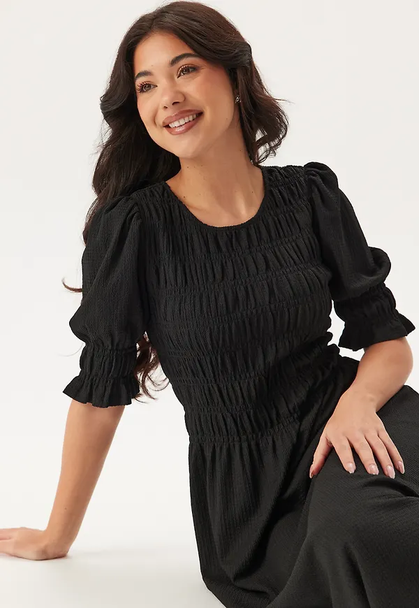Short Sleeve Smock Dress