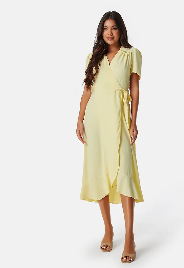 Short Sleeve Wrap Dress