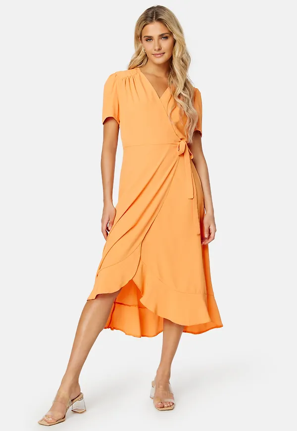 Short Sleeve Wrap Dress