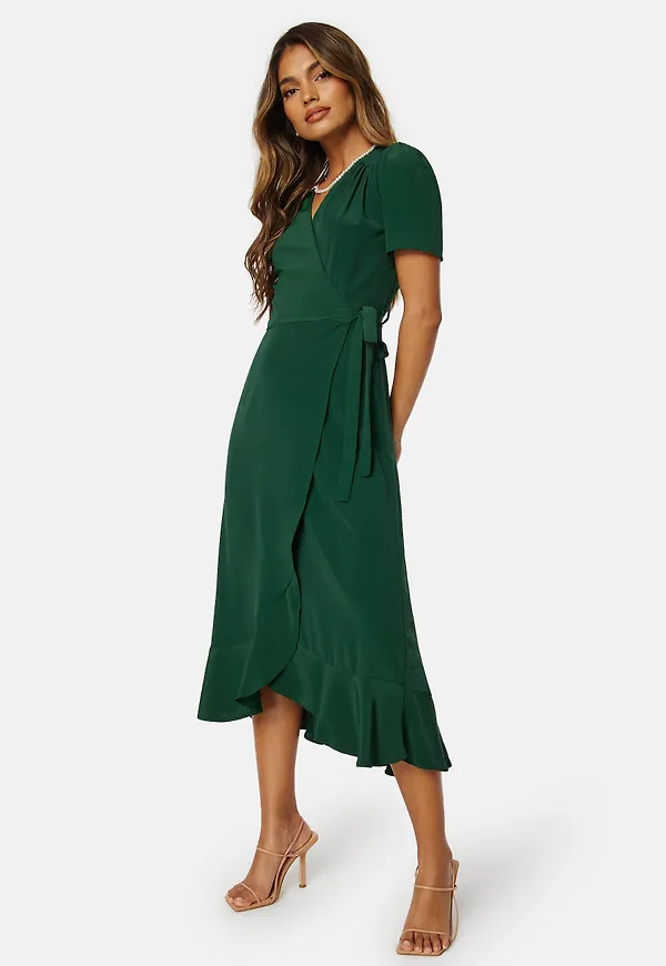 Short Sleeve Wrap Dress