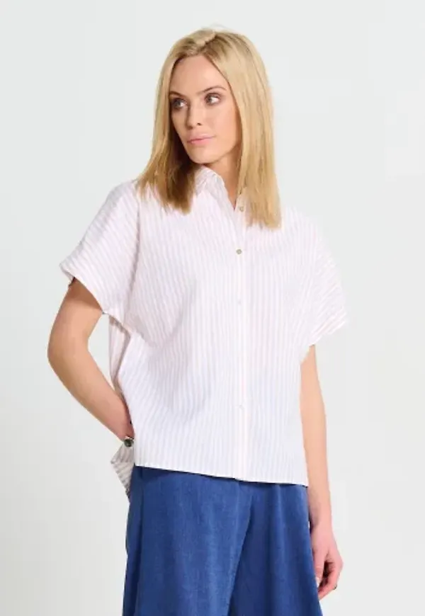 Short Sleeved Casual - Linneskjorta