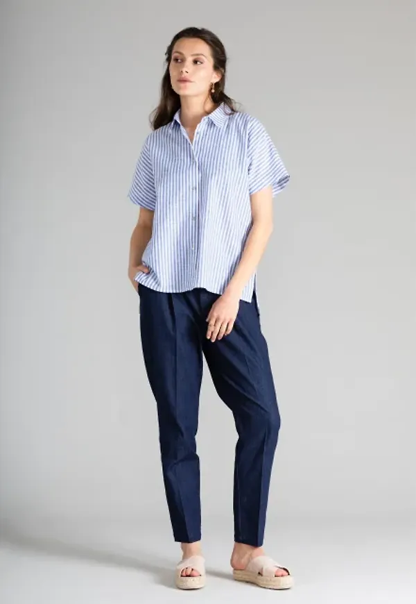Short Sleeved Casual - Linneskjorta