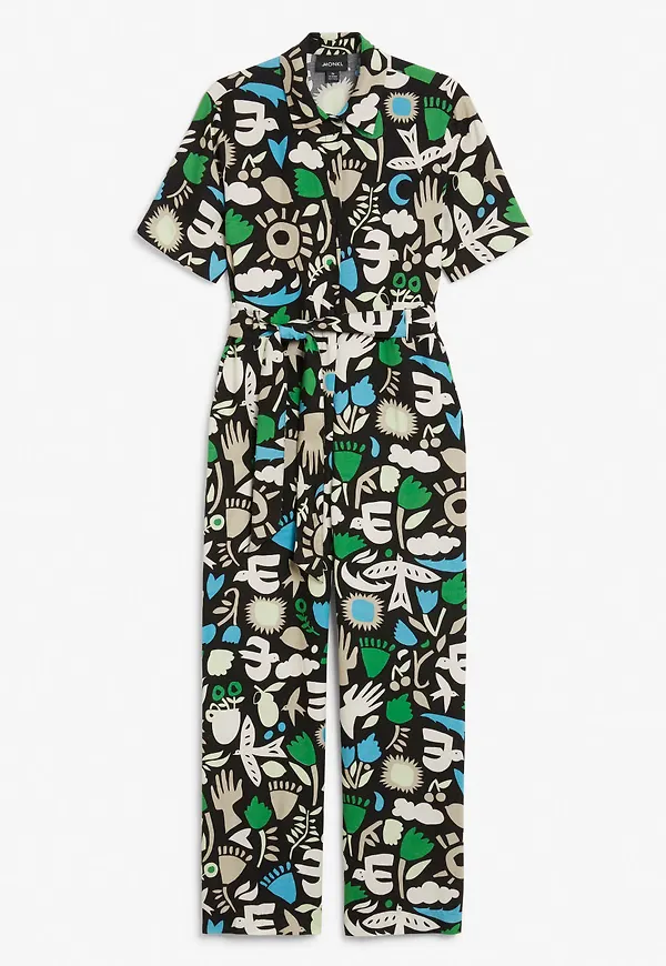 Short sleeved jumpsuit - White