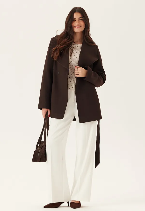 Short Wool Blend Coat