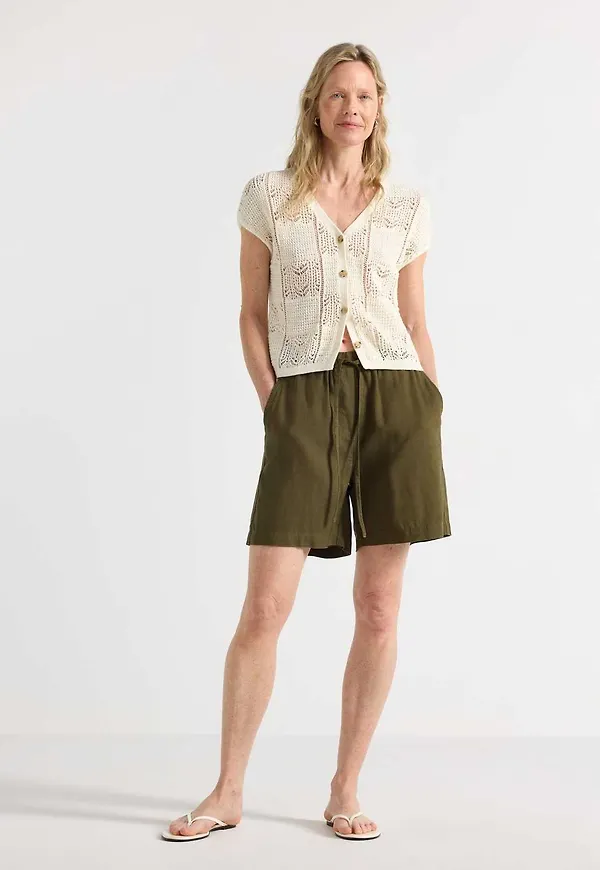 Shorts i linneblandning