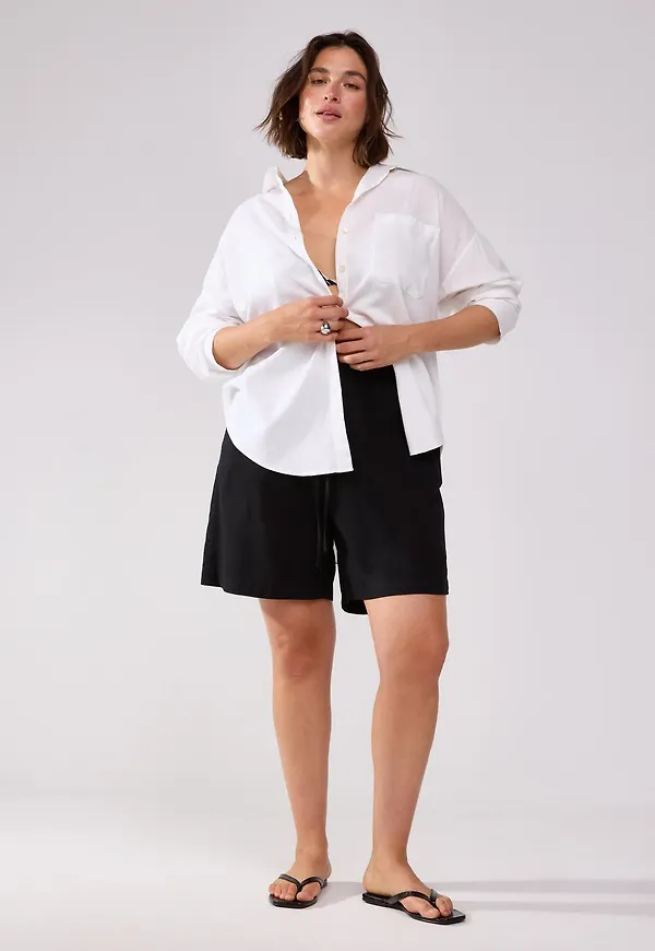 Shorts i linneblandning