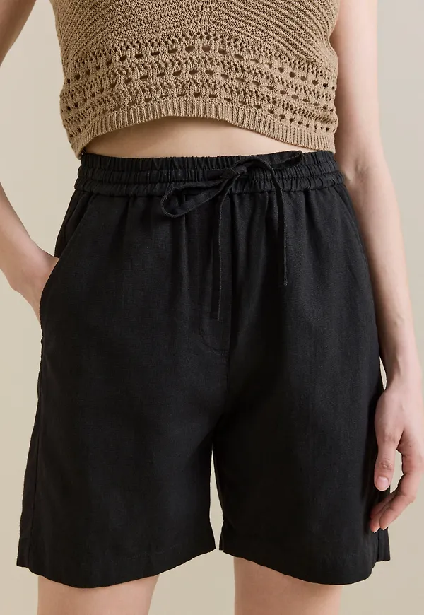 Shorts i linneblandning