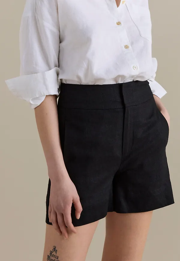 Shorts i linneblandning