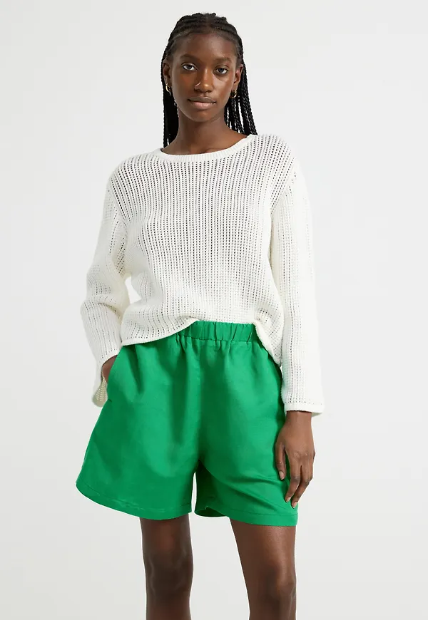 Shorts i linneblandning