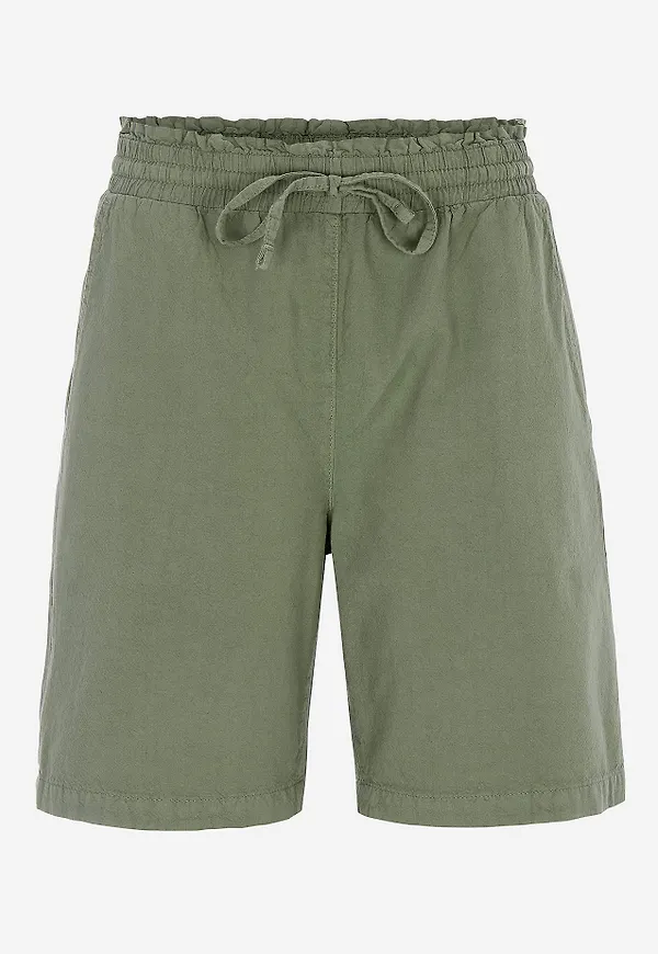 Shorts i tvättad bomull