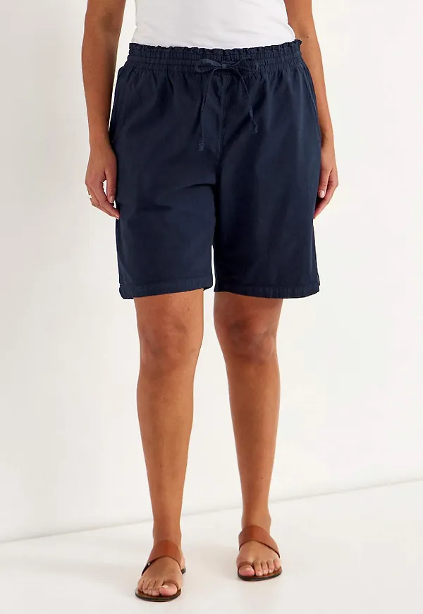 Shorts i tvättad bomull