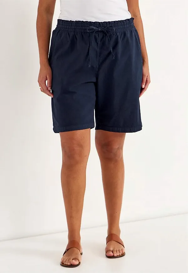 Shorts i tvättad bomull