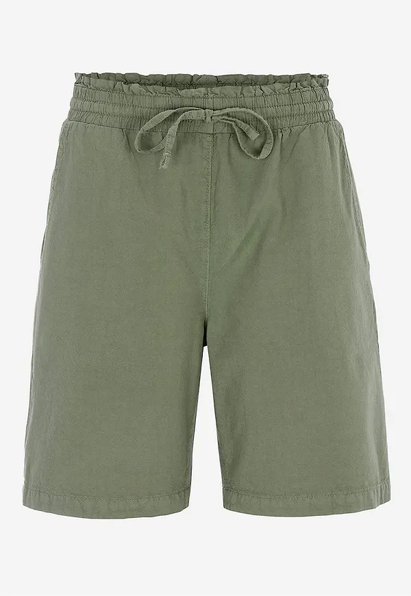 Shorts i tvättad bomull