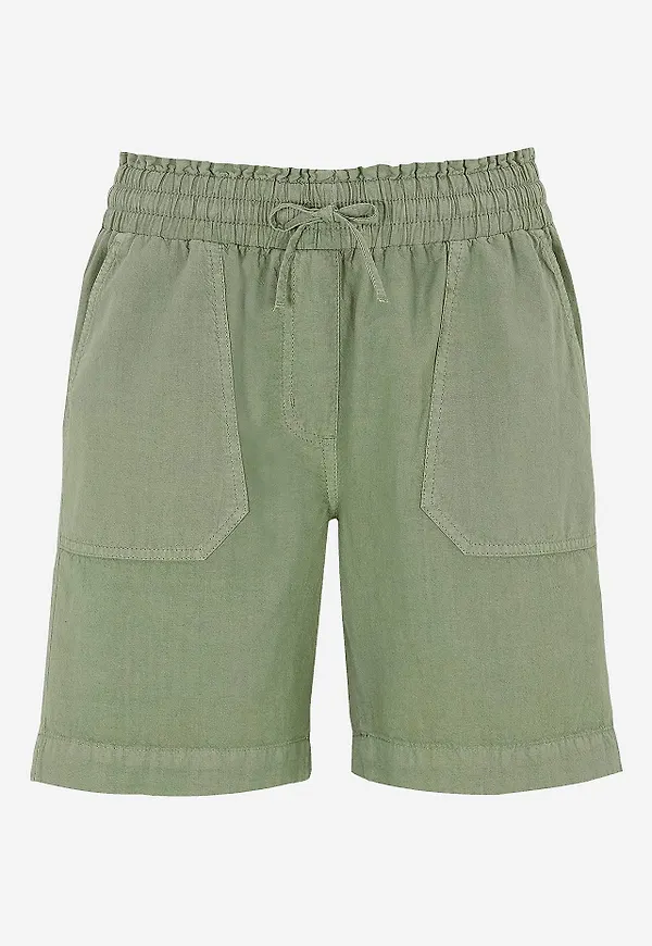Shorts i tvättad bomull