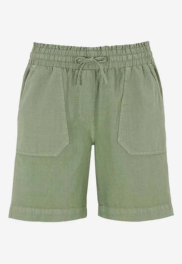 Shorts i tvättad bomull