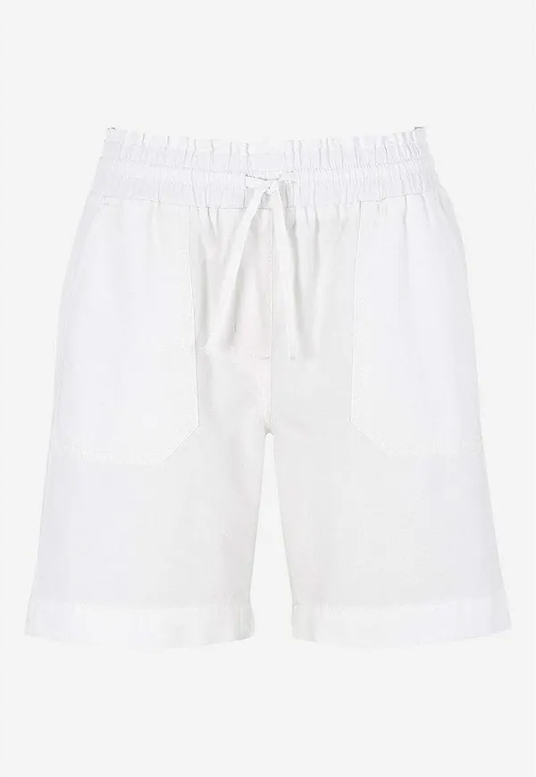 Shorts i tvättad bomull