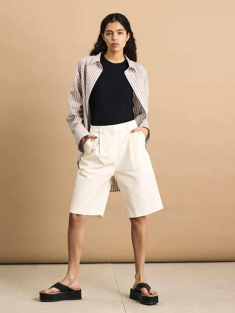 Shorts med hög midja