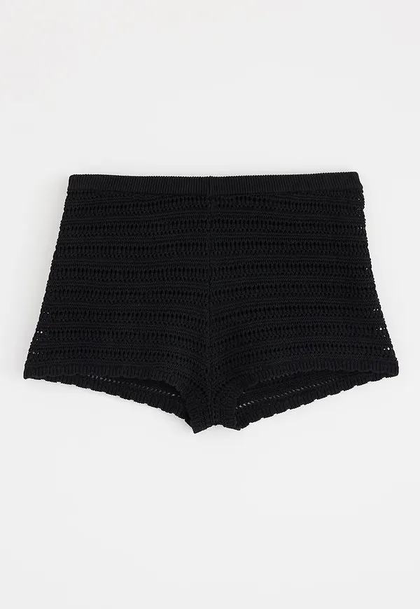 Shorts med virkad look