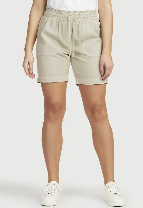 Shorts i tvättad bomull