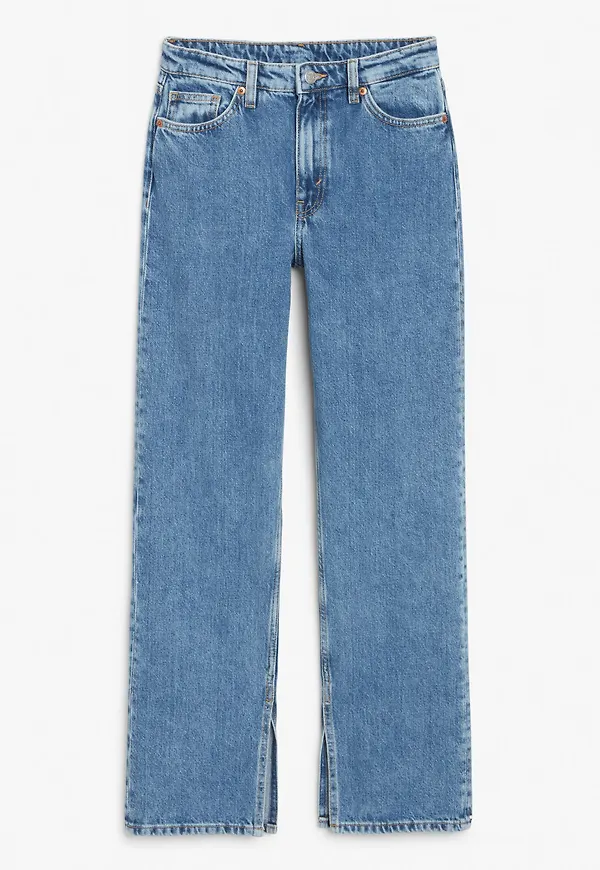 Side slit jeans - Blue