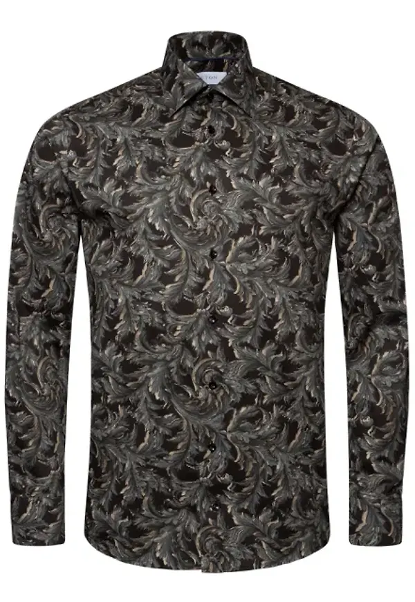 Signature Twill-skjorta Med Blommönster Slim Fit