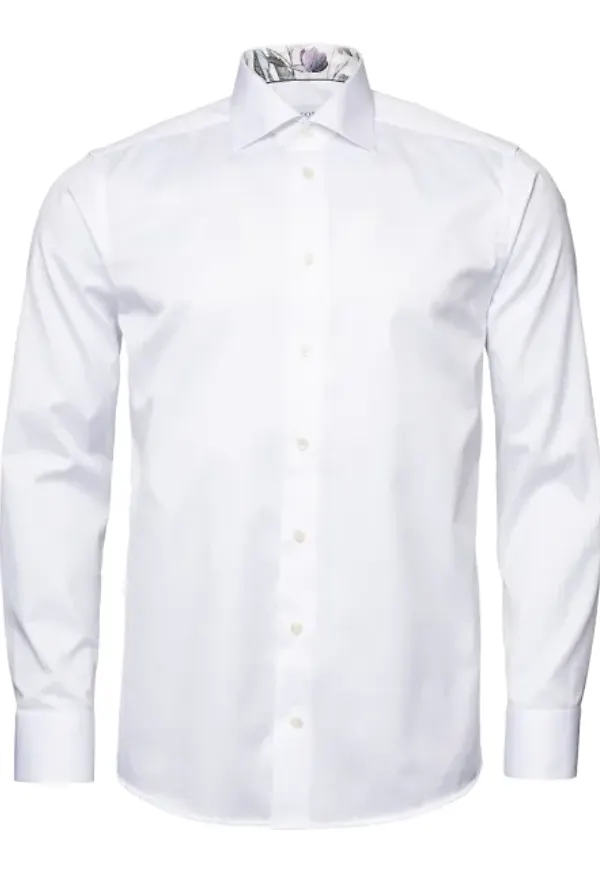 Signature Twill-skjorta Med Blomsterdetaljer Slim Fit