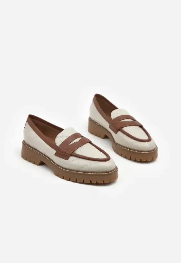 Signe Creme/caramel Leather