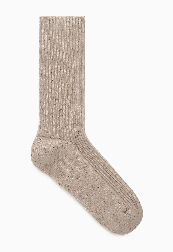 SILK-BLEND TALL ANKLE SOCKS