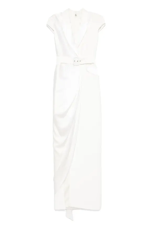 SILK LOVE & LACE asymmetrisk klänning - Vit – Farfetch