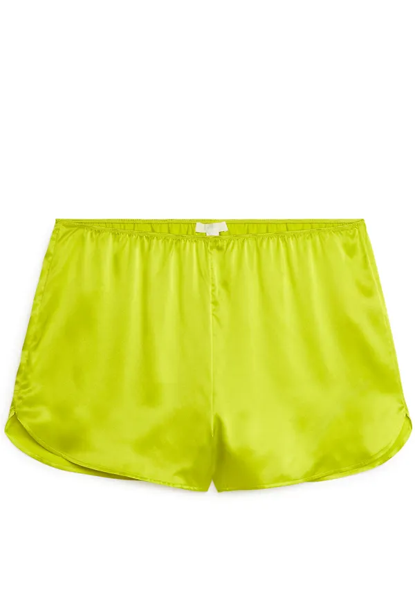 Silk Shorts - Yellow