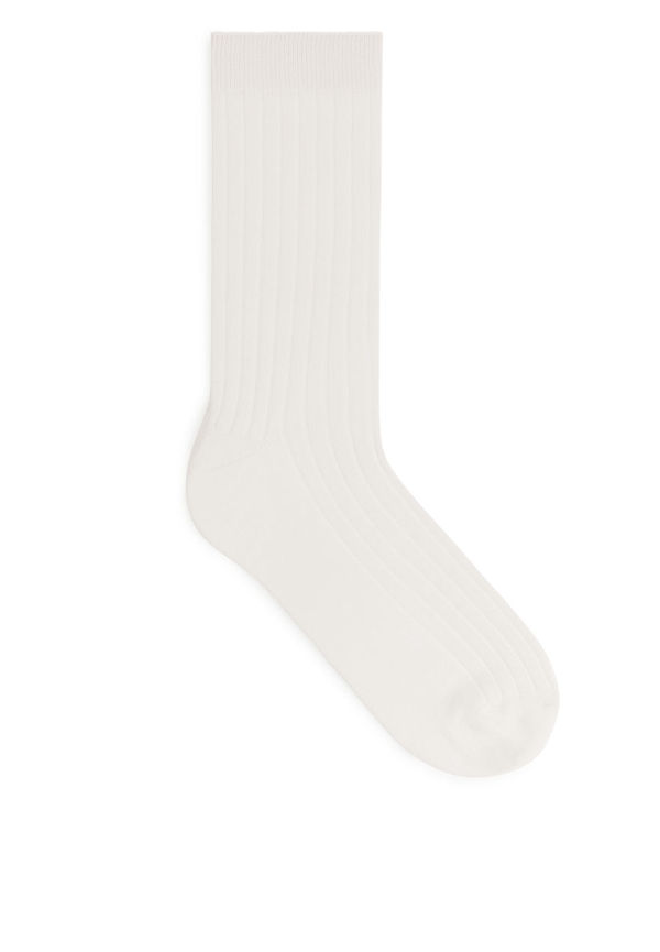 Silk Socks - White
