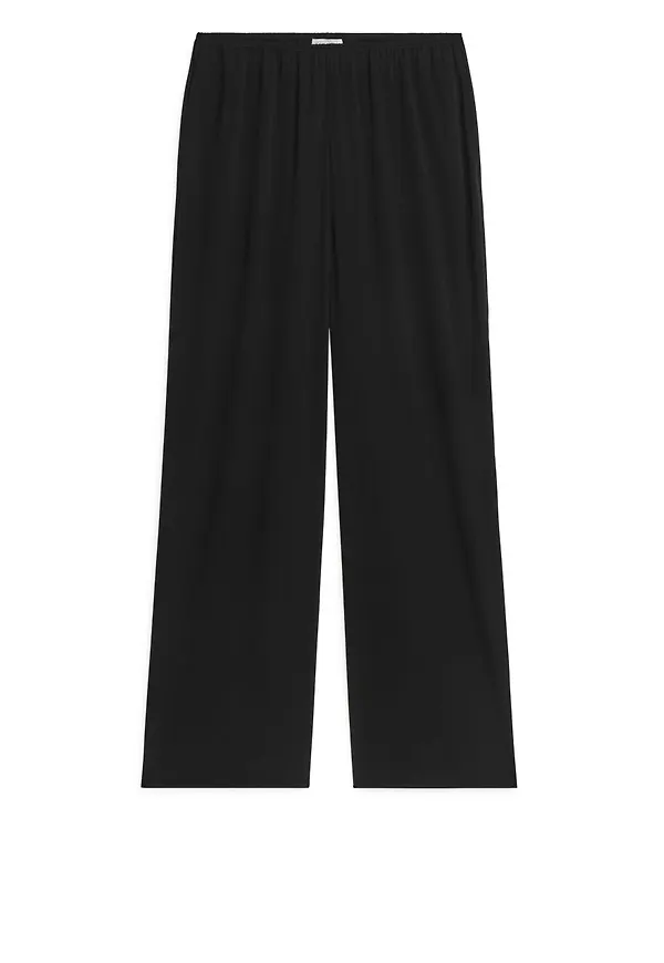 Silk Trousers - Black