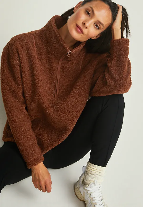 Silke pile halfzip