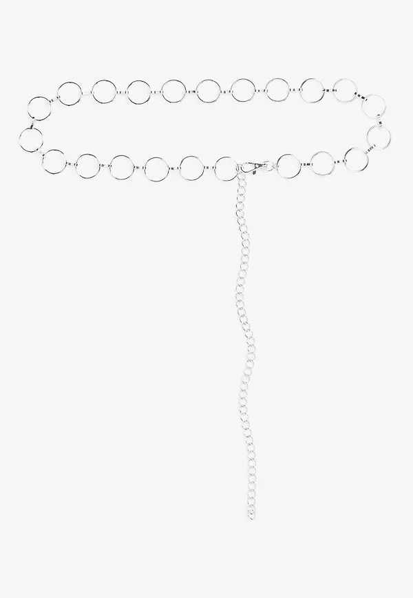 Silver metal chain belt - Silver