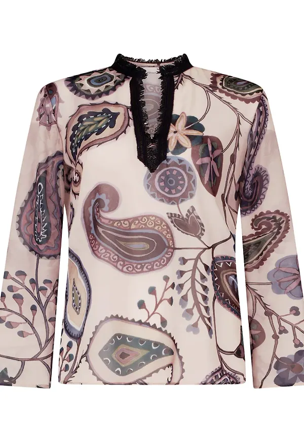 Silvia Tcherassi paisleymönstrad blus - Rosa
