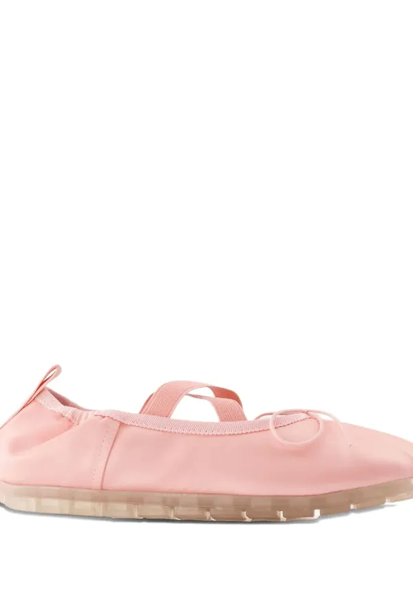 Simone Rocha ballerinaskor i satin - Rosa