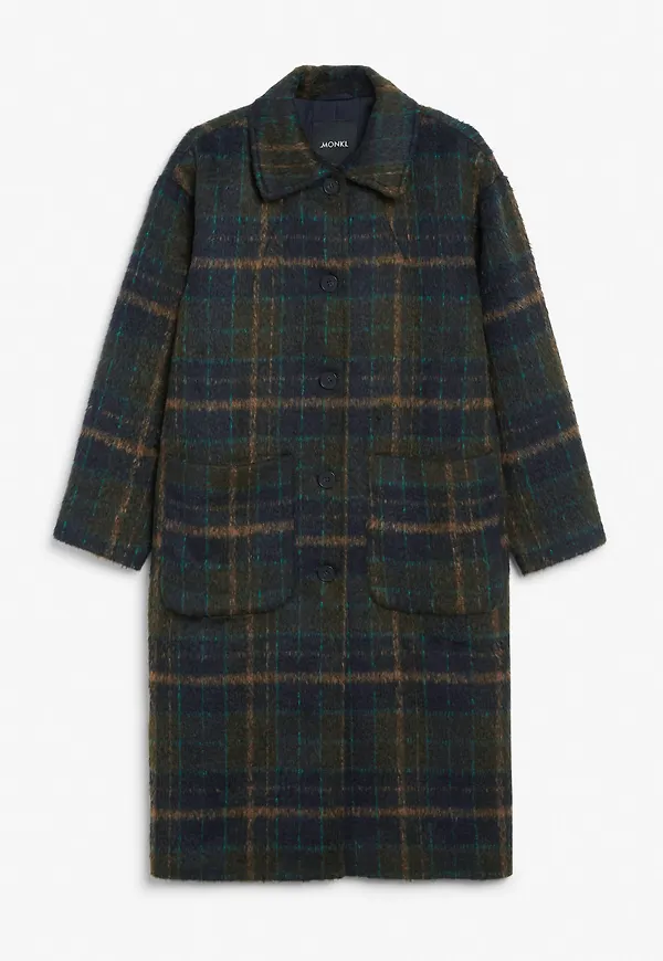 Single-breasted classic coat - Green