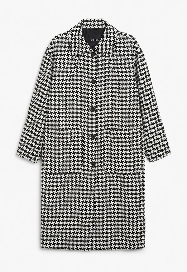 Single-breasted classic coat - White