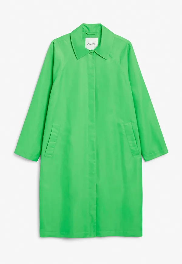 Single-breasted trench coat - Green