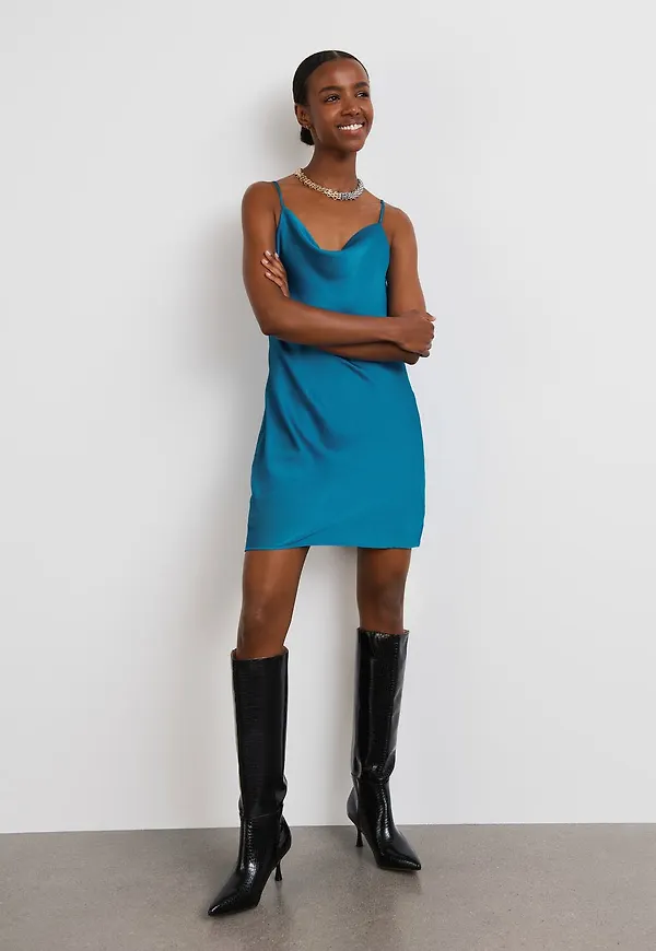 Siri mini cowlneck dress