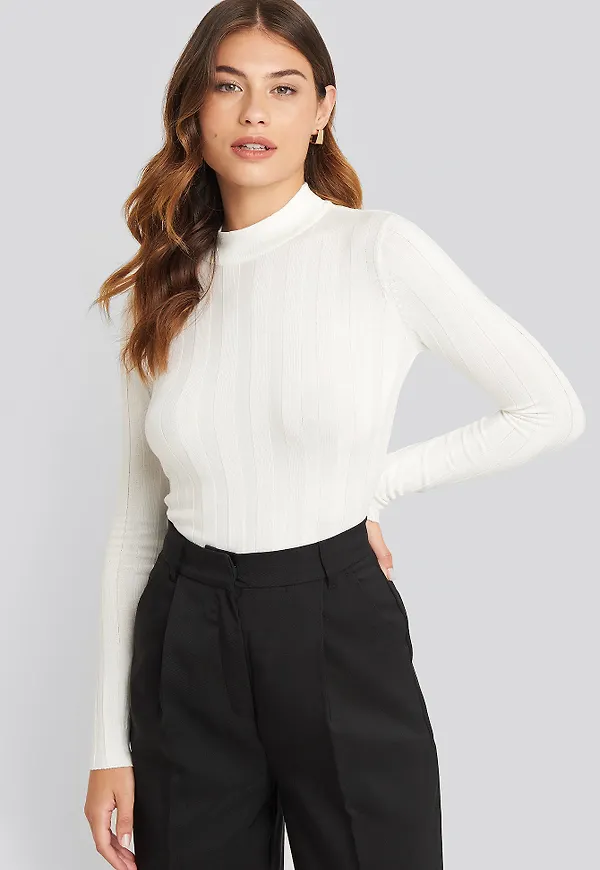 Sisters Point Hott Knitted Sweater - White