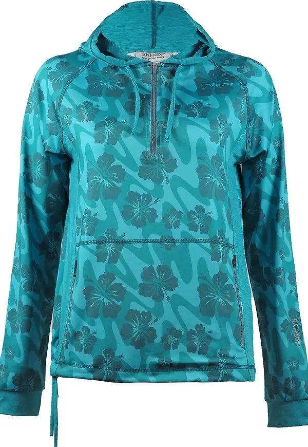 Skhoop Women's Ylva Zip Hood Aqua