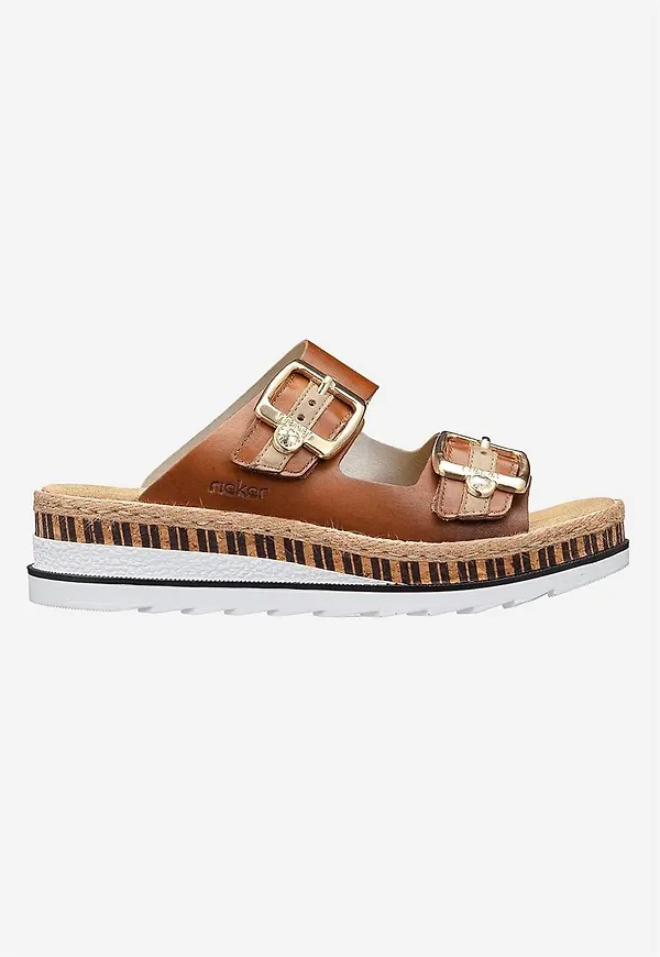 Skinnsandal med justerbara remmar