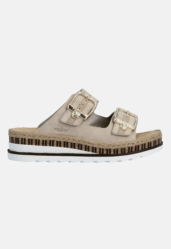 Skinnsandal med justerbara remmar