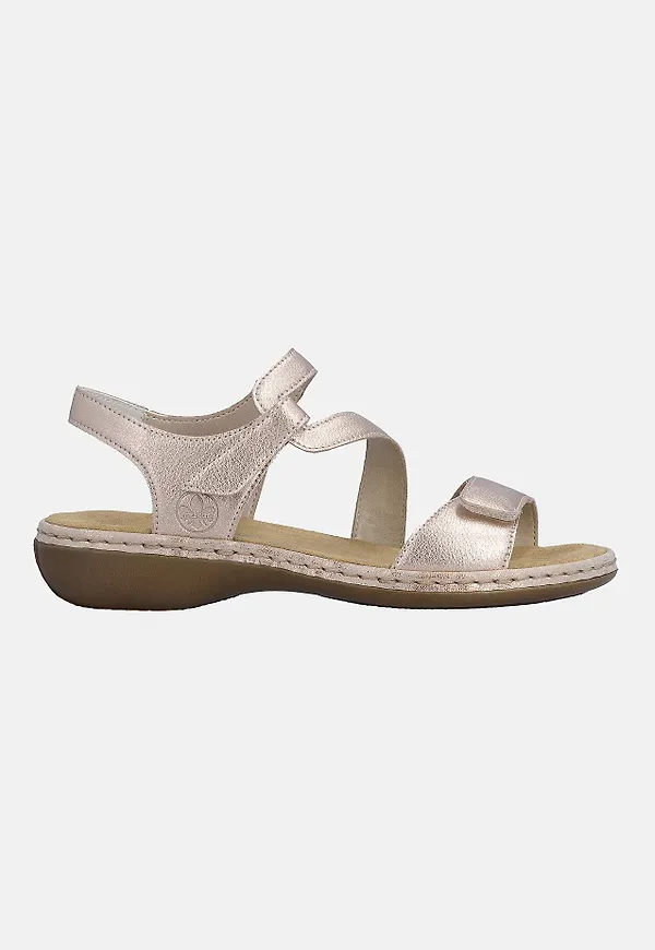 Skinnsandal med justerbara remmar