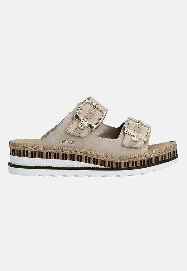 Skinnsandal med justerbara remmar