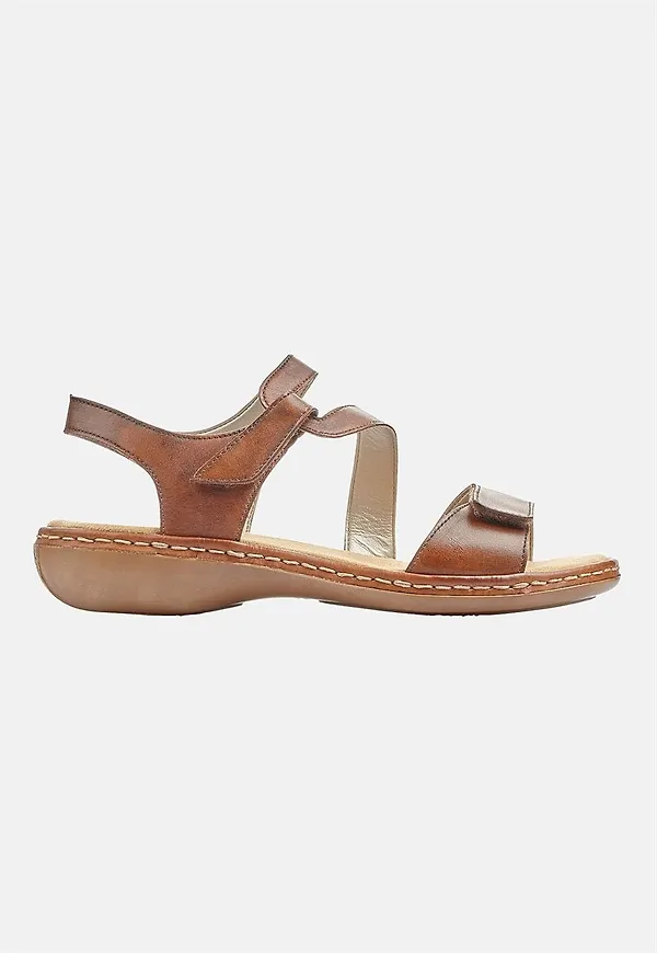 Skinnsandal med justerbara remmar